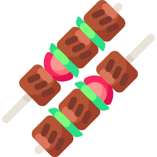 Barbecue brochette brochettes skewer icon