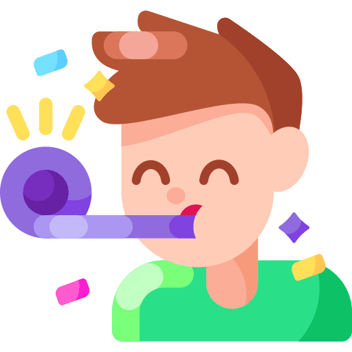 Party blower swirl birthday party icon