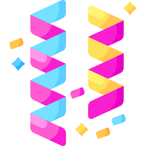 Confetti fun confetti new year icon