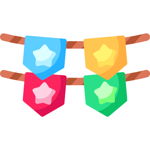 Garlands birthday and party garland birthday icon