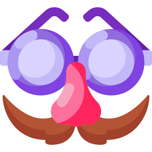 Glasses fun moustache party glasses icon