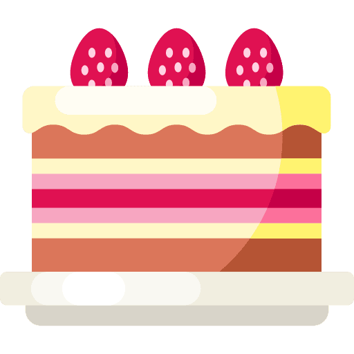 Cake food and restaurant bakery cake icon