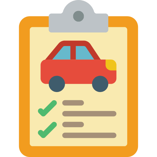 Clipboard vehicle criteria document icon