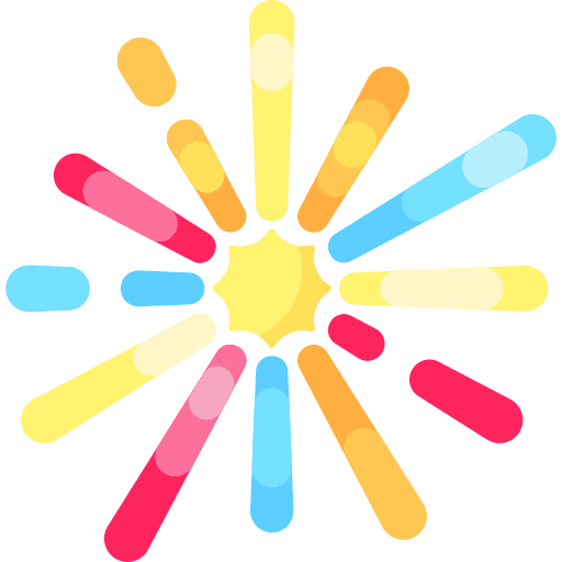 Fireworks birthday and party entertainment celebration icon