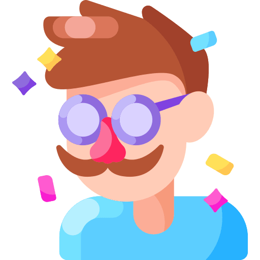 Party party glasses boy icon