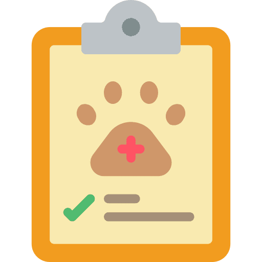 Clipboard files and folders paw clipboard icon