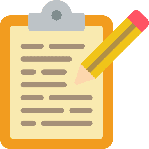 Clipboard notes pencil page icon