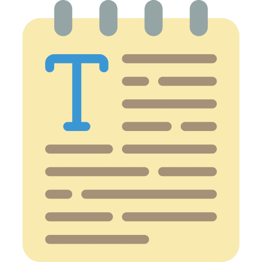 Notepad document file page icon