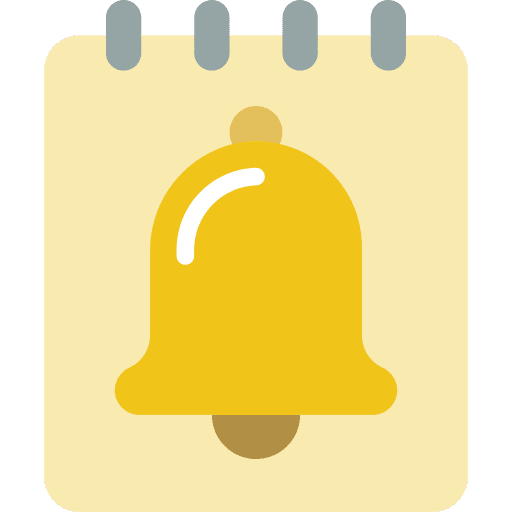 Notepad documents notepad bell icon