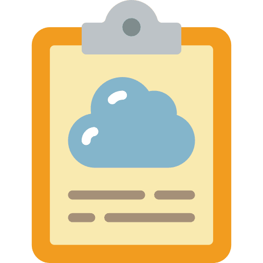 Clipboard files and folders weather document icon