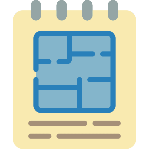 Notepad house files and folders planning icon