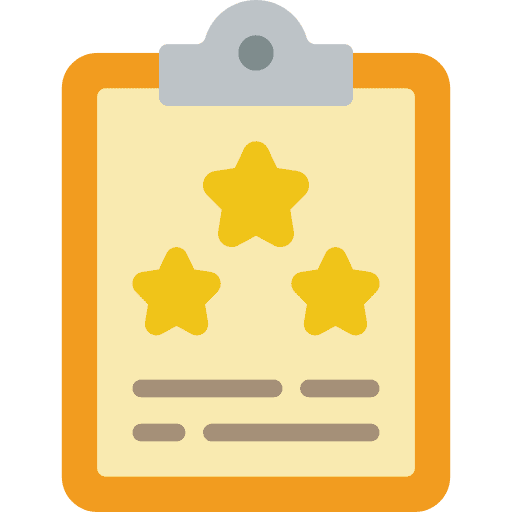 Clipboard document star rating icon
