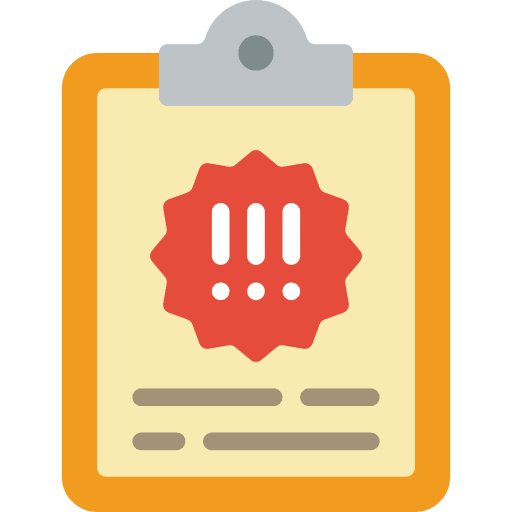 Clipboard badge files and folders clipboard icon