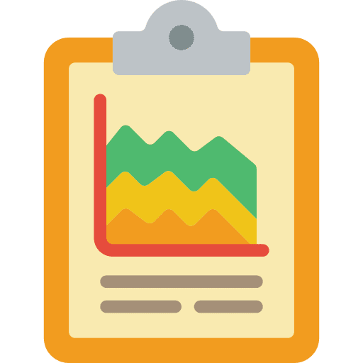 Clipboard files and folders chart clipboard icon