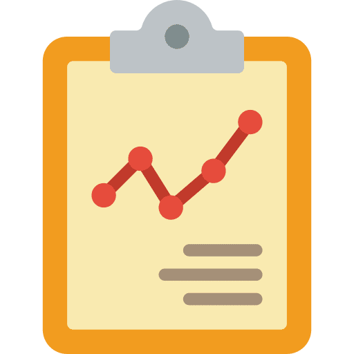 Clipboard files and folders document chart icon