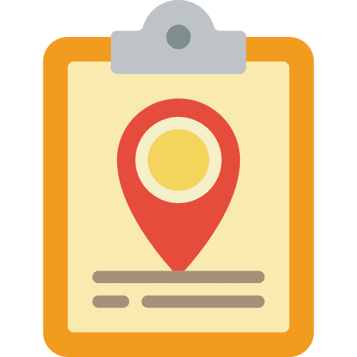 Clipboard marker pin documents icon