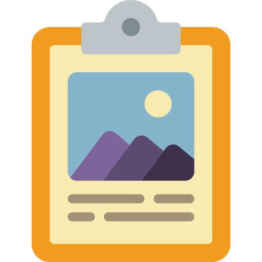 Clipboard page picture files and folders icon