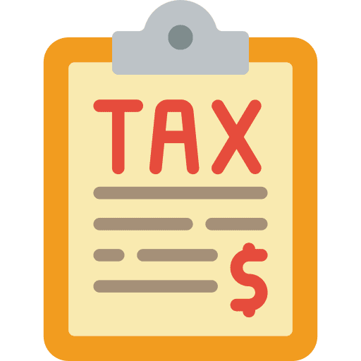 Clipboard taxes money files icon