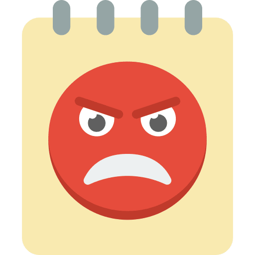 Notepad anger emoji files and folders icon