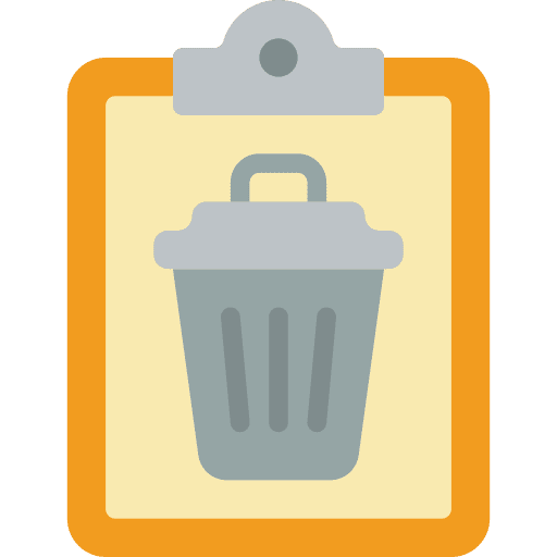 Clipboard files and folders clipboard rubbish icon