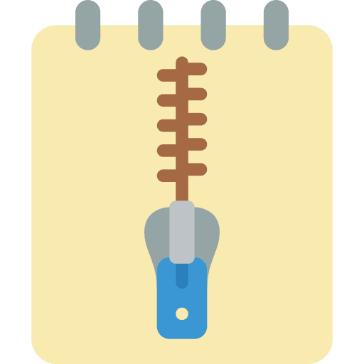 Notepad zipped page notepad icon