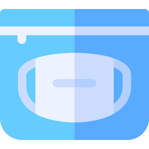 Clean bag clean bag healthcare and medical mask icon