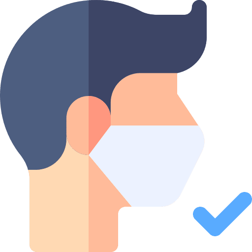 Correct epidemic prevention mask medical mask icon