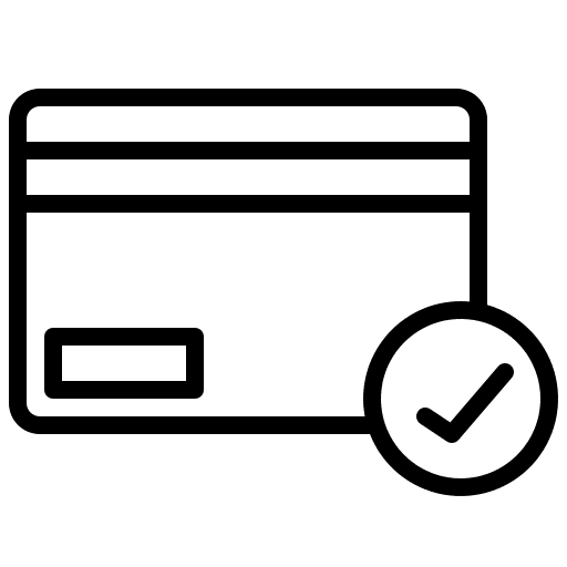 Approve tick payment method approve icon