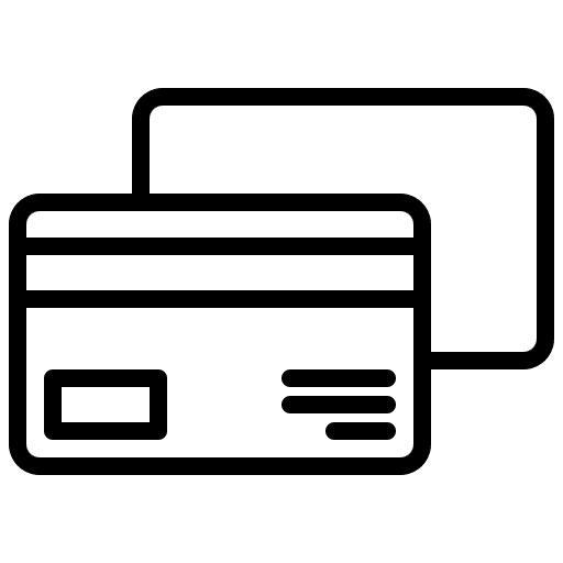 Credit card payments pay card pay icon