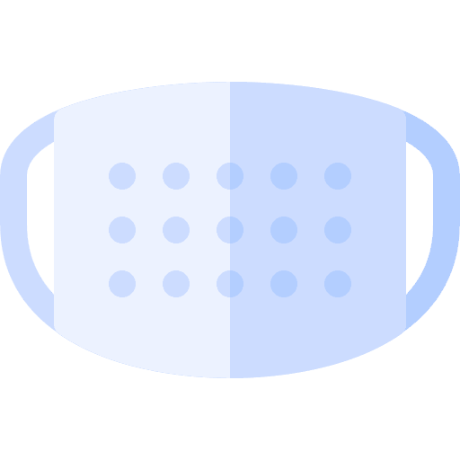 Fabric mask carbon n95 bacteria icon