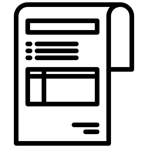 Invoice bill invoice business and finance icon