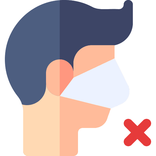 Wrong epidemic prevention security people icon