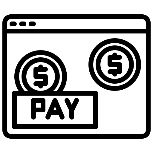 Browser payment method online payment seo and web icon