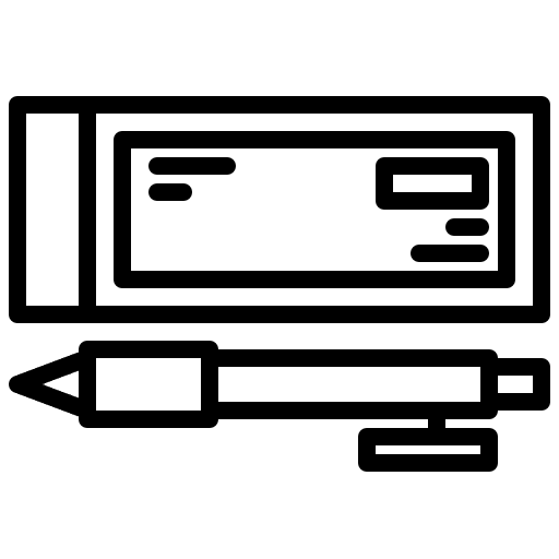 Cheque money payment business and finance icon
