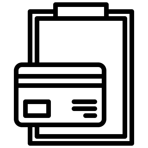 Clipboard financial payment business and finance icon