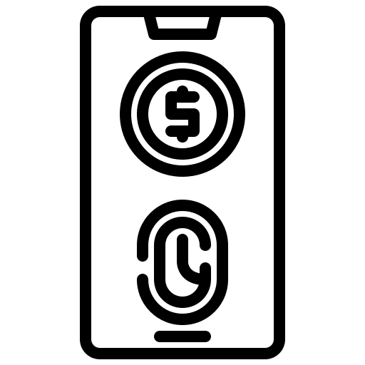 Finger scan business and finance finger prints icon