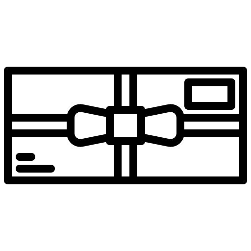 Gift card discount payment present icon