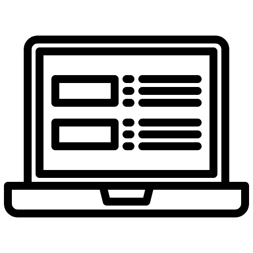 Laptop laptop internet banking payment icon