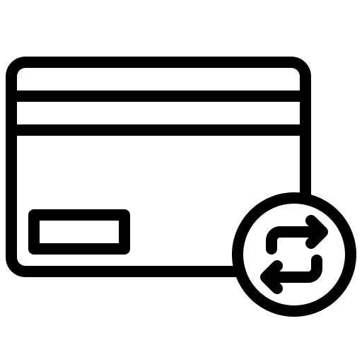 Refund commerce and shopping money credit icon