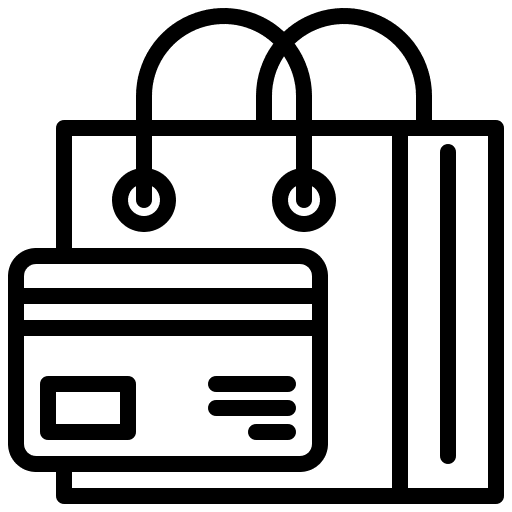 Shopping shopping credit card commerce and shopping icon