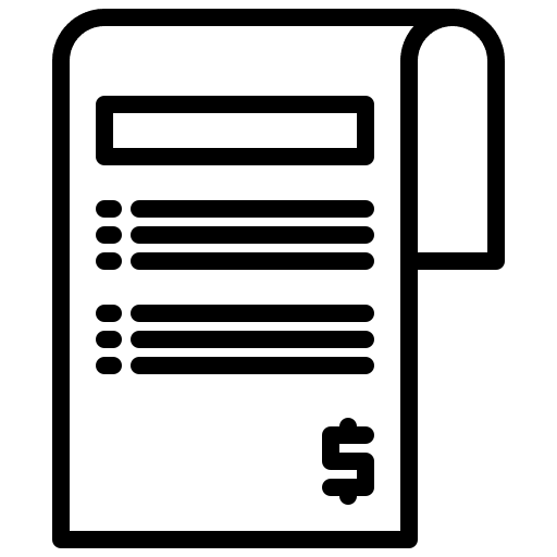 Bill commerce invoice billing icon