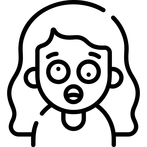 Crazy woman crazy curly hair icon