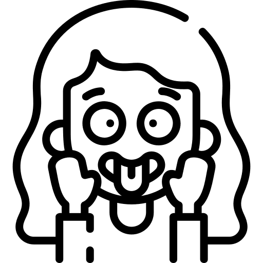 Funny woman smileys silly icon