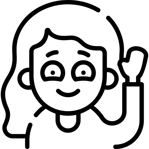 Goodbye curly hair woman long hair icon