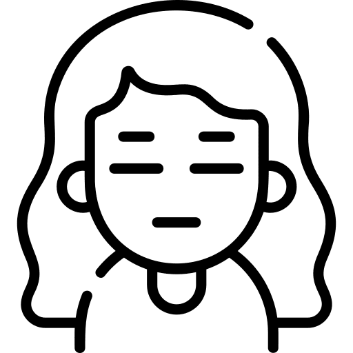 Poker face curly hair woman emoji icon