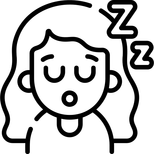 Sleeping curly hair long hair emoji icon