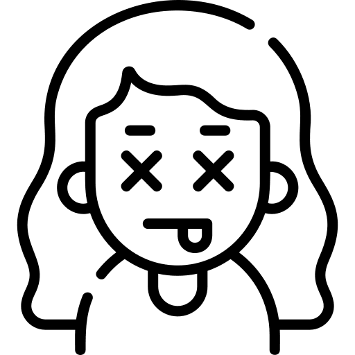 Dead long hair emoji curly hair icon