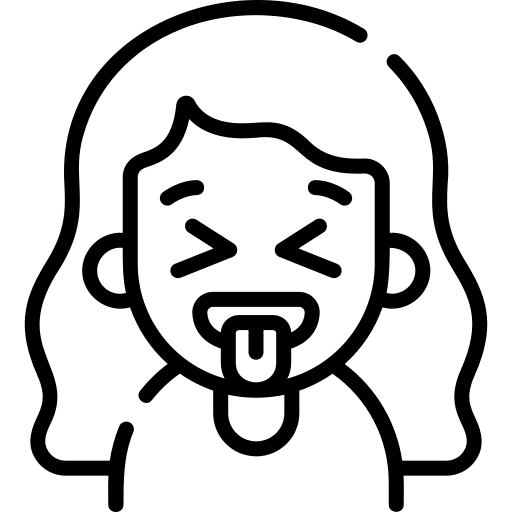 Naughty curly hair woman long hair icon