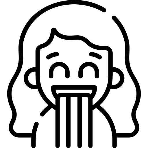 Rainbow smileys emoji long hair icon