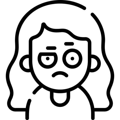 Suspicious long hair emoji curly hair icon